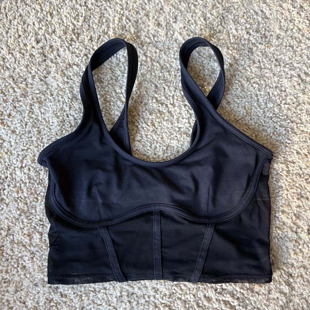 Alo Airbrush Mesh Corset Tank Top